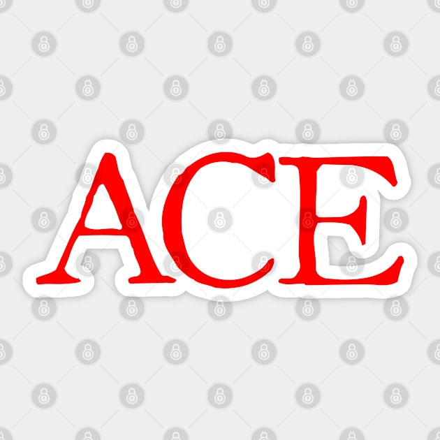 Ace Typography Sticker by sfajar